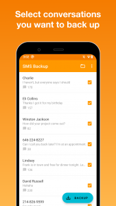 اسکرین شات برنامه SMS Backup 1
