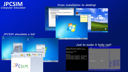 اسکرین شات برنامه JPCSIM - PC Windows Simulator 2