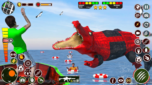 اسکرین شات 3 برنامه Hungry Animal Crocodile Games