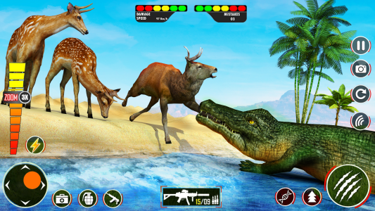 اسکرین شات 5 برنامه Hungry Animal Crocodile Games