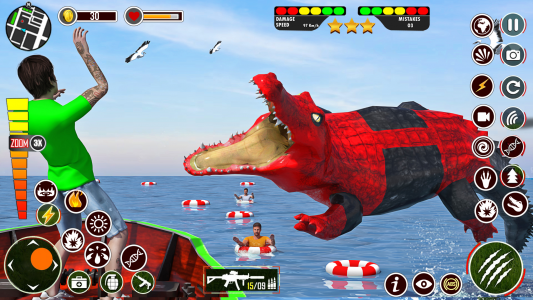 اسکرین شات برنامه Hungry Animal Crocodile Games 3