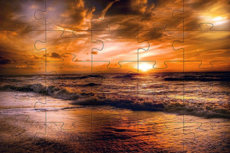 اسکرین شات بازی Sunset jigsaw puzzles games 2