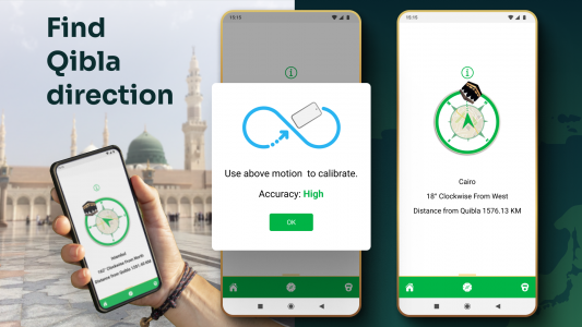 اسکرین شات 3 برنامه Qibla Finder - Qibla Direction