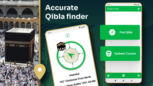 اسکرین شات برنامه Qibla Finder - Qibla Direction 1