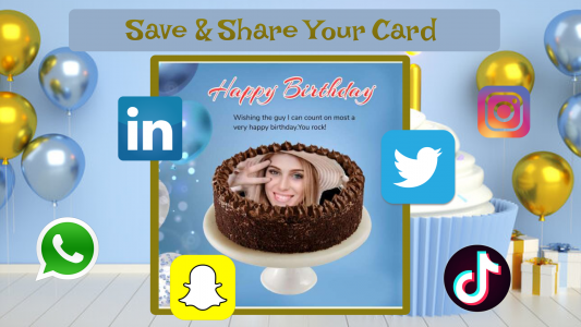 اسکرین شات برنامه Birthday Cake Photo Card Maker 8