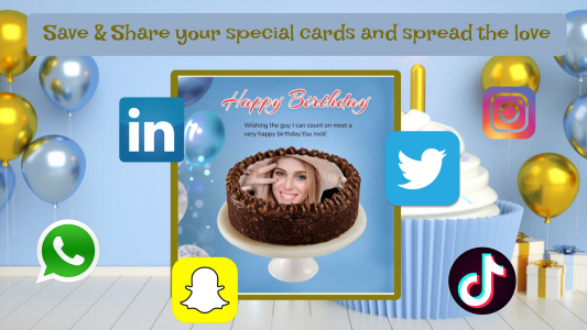 اسکرین شات برنامه Birthday Photo Frame On Cake 7