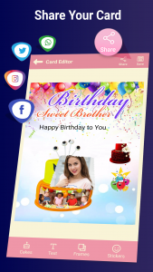 اسکرین شات برنامه Birthday Cake Photo Card Maker 8