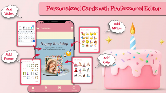 اسکرین شات 4 برنامه Photo & Name On Birthday Cake