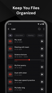 اسکرین شات برنامه Voice Recorder 2