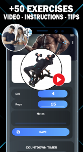 اسکرین شات برنامه Gym Fitness & Workout Trainer 3