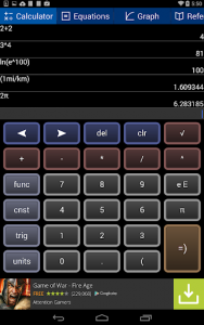 اسکرین شات برنامه Free Graphing Calculator 2 7