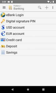 اسکرین شات برنامه B-Folders Password Manager 2