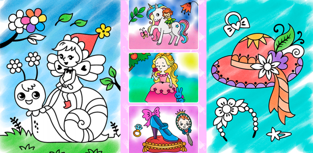 اسکرین شات بازی Drawing Princess Coloring Game 8