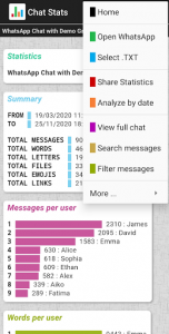 اسکرین شات برنامه Chat Stats for WhatsApp 2