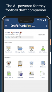 اسکرین شات 1 برنامه Draft Punk - Fantasy Football