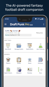 اسکرین شات 1 برنامه Draft Punk - Fantasy Football