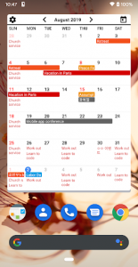 اسکرین شات برنامه Calendar Widgets : Month Agenda calendar widget 4