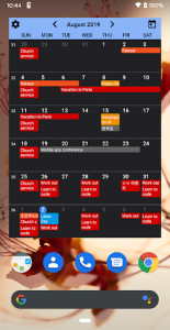 اسکرین شات برنامه Calendar Widgets : Month Agenda calendar widget 2