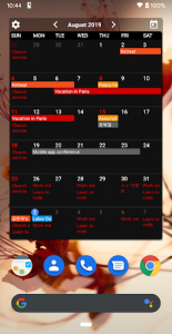 اسکرین شات برنامه Calendar Widgets : Month Agenda calendar widget 3