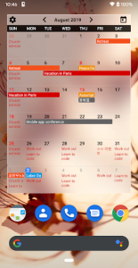 اسکرین شات برنامه Calendar Widgets : Month Agenda calendar widget 1