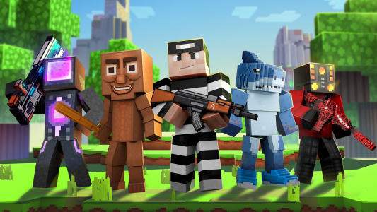 اسکرین شات 1 بازی Cops N Robbers:Pixel Craft Gun