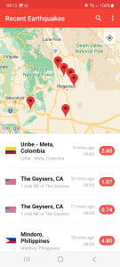 اسکرین شات برنامه My Earthquake Alerts - Map 3