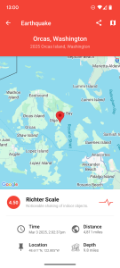 اسکرین شات برنامه My Earthquake Alerts - Map 1