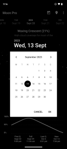 اسکرین شات برنامه My Moon Phase - Lunar Calendar 3
