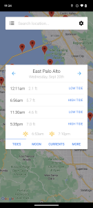 اسکرین شات برنامه My Tide Times - Tables & Chart 1