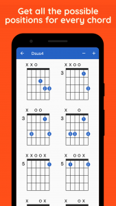 اسکرین شات برنامه GtrLib Chords - Guitar Chords 4