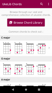 اسکرین شات 1 برنامه UkeLib - Ukulele Chord Charts