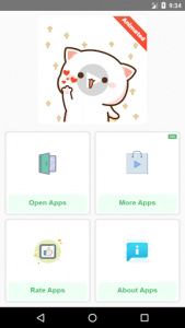اسکرین شات برنامه Animated Mochi Peach Cat Sticker for WAStickerApps 6
