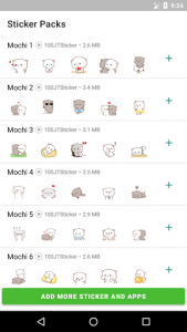 اسکرین شات برنامه Animated Mochi Peach Cat Sticker for WAStickerApps 2