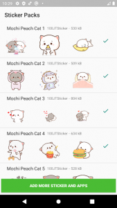 اسکرین شات برنامه Mochi Peach Cat Sticker for WAStickerApps 8