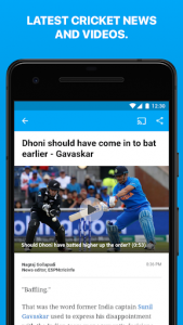 اسکرین شات برنامه ESPNCricinfo - Live Cricket Scores, News & Videos 4