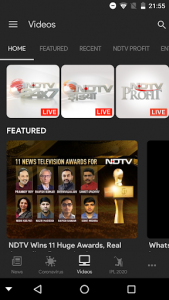 اسکرین شات برنامه NDTV News - India 1