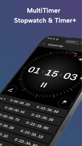 اسکرین شات 1 برنامه MultiTimer: Stopwatch & Timer+