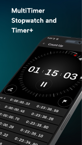 اسکرین شات 1 برنامه MultiTimer: Stopwatch & Timer+