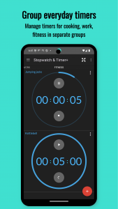 اسکرین شات 3 برنامه Multi Stopwatch & Timer+