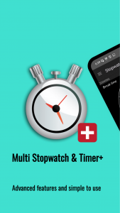 اسکرین شات 1 برنامه Multi Stopwatch & Timer+