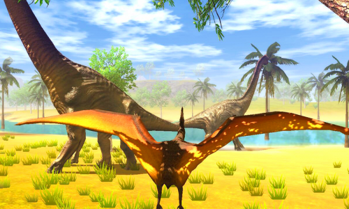 اسکرین شات بازی Pteranodon:Flying Dinosaur Sim 4