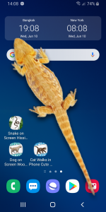 اسکرین شات برنامه Lizard in phone funny joke 1