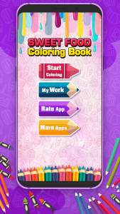 اسکرین شات برنامه Cute Sweet Food Coloring Book 1