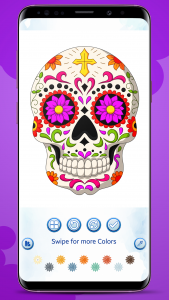 اسکرین شات برنامه Sugar Skull Coloring Book 4