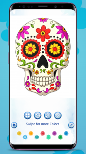 اسکرین شات برنامه Sugar Skull Coloring Book 5