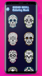 اسکرین شات برنامه Sugar Skull Coloring Book 2