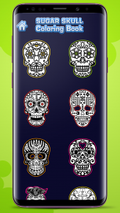 اسکرین شات برنامه Sugar Skull Coloring Book 3