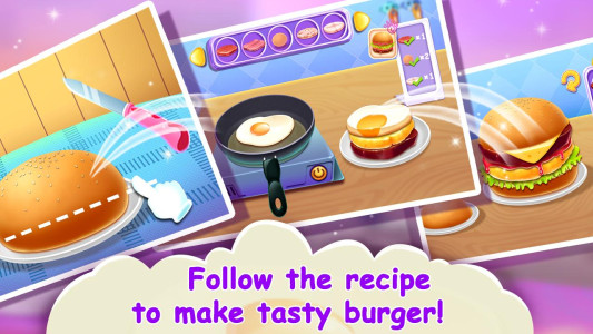 اسکرین شات 7 بازی Yummy  Hamburger Cooking Game