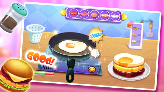 اسکرین شات 2 بازی Yummy  Hamburger Cooking Game