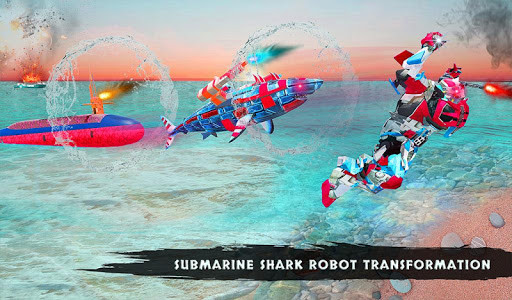 اسکرین شات برنامه US Police Robot Shark Submarine Transform 2